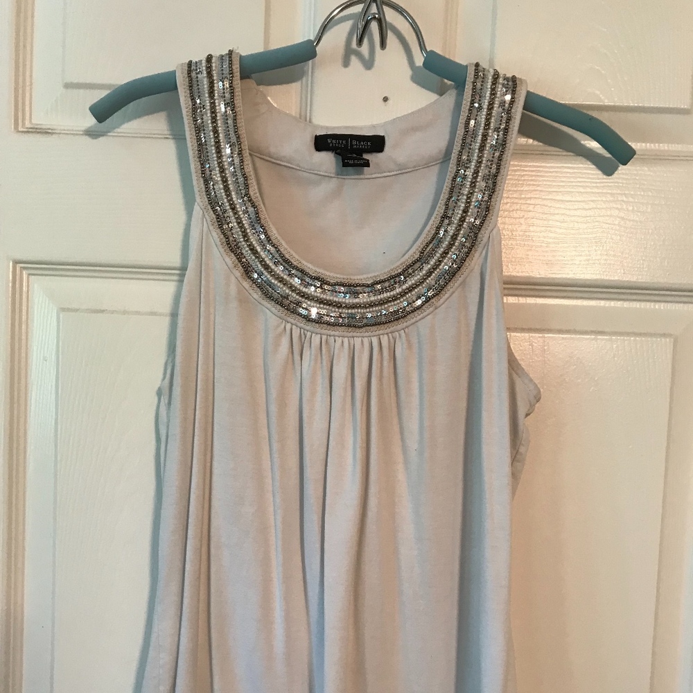 **3/$15** White House Black Market Embellished Top